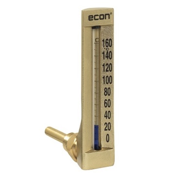 Thermomètre à tube de verre fig. 1649 aluminium angle d'insertion 90° modèle moyen